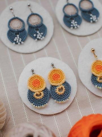 山的小房間 - 日常風景系列-蕾絲鉤針耳飾