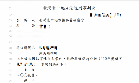 彭英翔律師 - 無罪辯護成功