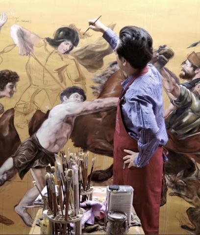 鄭延齡非凡國際藝術 - 鄭延齡作畫