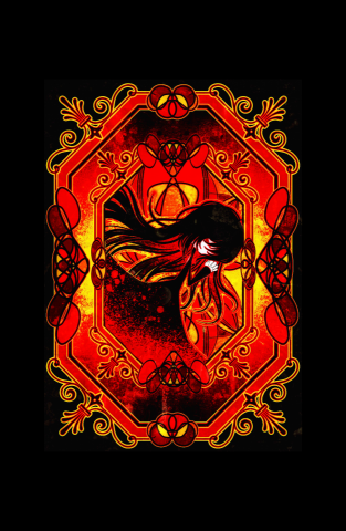 冰箱 - 禪繞畫背景帶人物 500NTD（非商用）