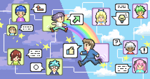 HANYI CHAN - 【插畫設計】點陣風格企業培訓活動網站用主視覺插畫