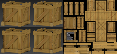 陳子祺 - 遊戲場景物件3D模型(木箱模型)