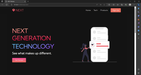 黃奕諺 - 網站:Navbar and Hero Section