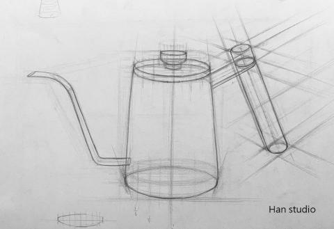 Han studio  邱柏翰 - 圓形透視課堂示範