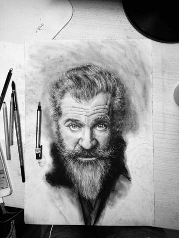 楊巧恩 - 精細素描過程圖