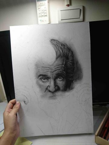 楊巧恩 - 精細素描過程圖