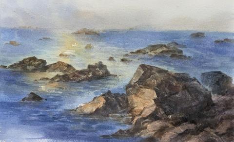 Han studio  邱柏翰 - 海景風景課堂示範