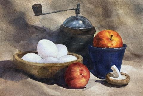 Han studio  邱柏翰 - 靜物水彩課堂示範