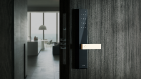 智慧住宅 - 打破傳統數位電子鎖概念，門鎖整合物聯網，進門即時通知，人不在現場可派送臨時密碼給現場使用，做無人化管理。