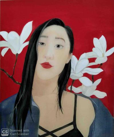 郭沛茹 - 水墨似顏繪