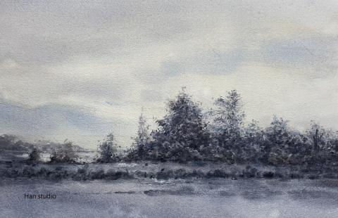 Han studio  邱柏翰 - 北海道風景水彩演練