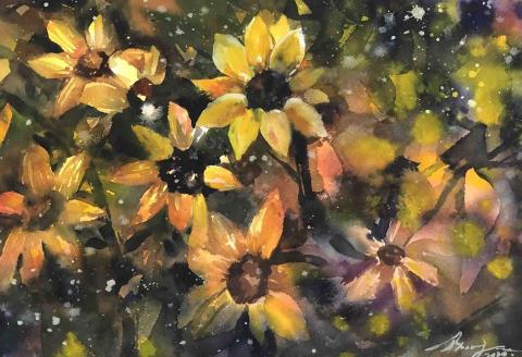 黃品睿 - 花卉水彩