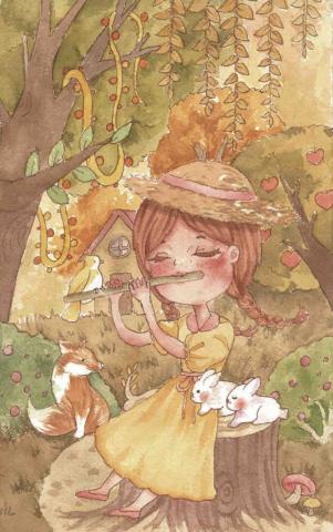 Hsiao插畫區 - 水彩插畫明信片 