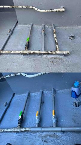 王 - 頂樓水管破裂漏水，換新