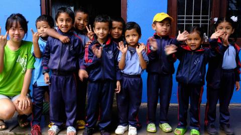 林恩伃 - 尼泊爾英語小學服務照片