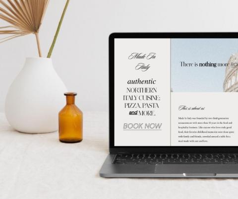 劉詩敏 - 一頁式餐廳網站