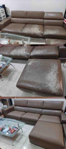 賴柏駒專業到府維修(皮革更換)(沙發凹陷) - 更換後前後照