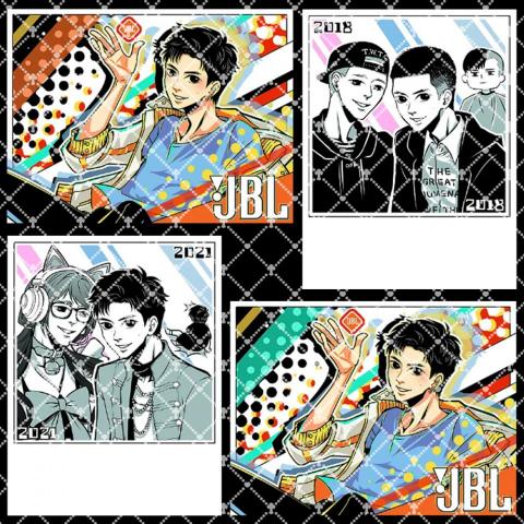 Liz Studio - 偶像演員似顏繪正比繪製範例