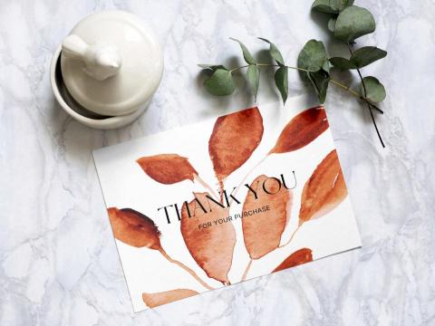 INRASSION - 商店感謝卡片設計,簡約現代風格 INRASSION - 商店感謝卡片設計,簡約現代風格