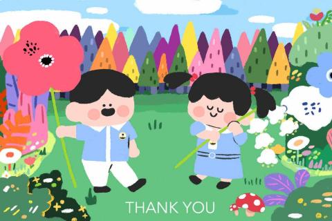 INRASSION - 為學校設計的感謝卡,融入色彩的花草樹木,讓畫面更活潑,呈現學生開朗的一面。 INRASSION - 為學校設計的感謝卡,融入色彩的花草樹木,讓畫面更活潑,呈現學生開朗的一面。