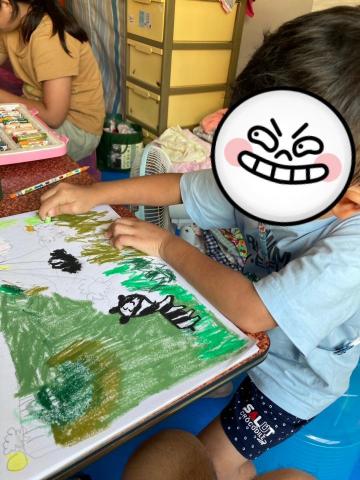 黃德元 - 幼稚園家教學生作品-蠟筆創作