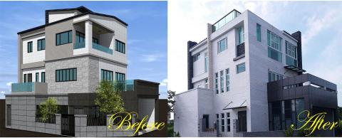 竟禾室內裝修有限公司 - 外觀客變:客戶因建築師設計不滿意，在不影響結構狀況下加以變化