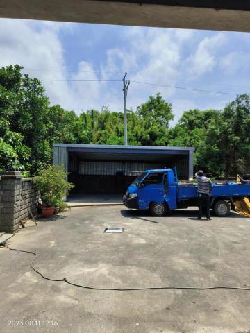 品榮鐵工 - H鋼骨架搭配白鐵浪板