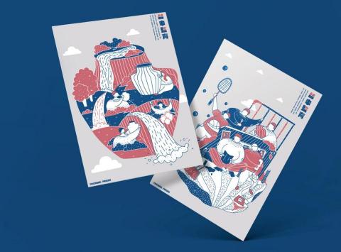 Biao - 台中監育主視覺
以受刑人在監獄內的各種日常活動及台中監獄特色「漆器」為發想,所繪製之主視覺系列海報。