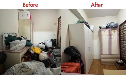 空間收納魔法家 - 將儲藏室物品收納置置物櫃，空出動線