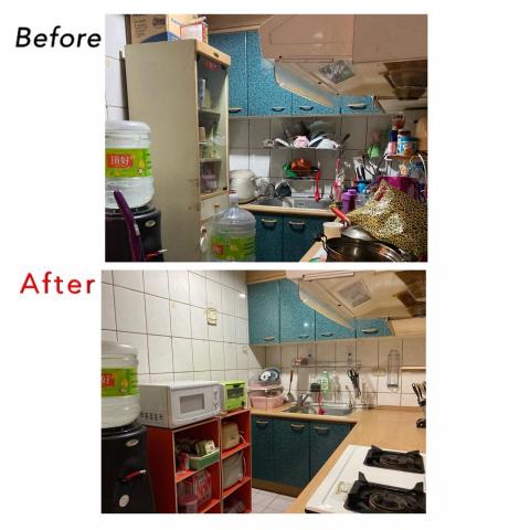 空間收納魔法家 - 廚房依照煮飯順序重新調整動線