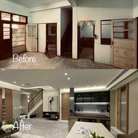 馥築時尚室內裝修設計有限公司 - 透天老屋改造－客廳