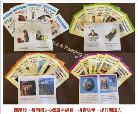 自然發音專家 - 每一階段讓學生運用發音知識順暢朗讀符合程度的讀本。