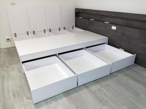 木心板系統化傢俱櫃 - 榻榻米收納床尺寸特別