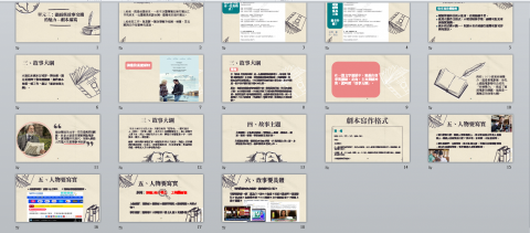 米果子美學創意有限公司 - 中文教材,劇本寫作PPT
(僅供參考瀏覽設計風格,請勿沿用) 米果子美學創意有限公司 - 中文教材,劇本寫作PPT
(僅供參考瀏覽設計風格,請勿沿用)