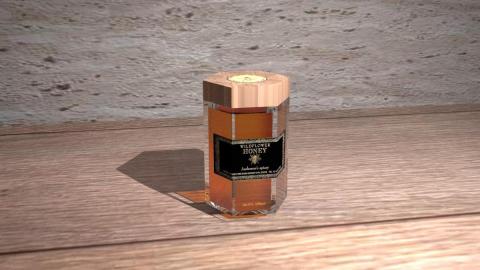 特約建模 - 蜂蜜 商品建模渲染