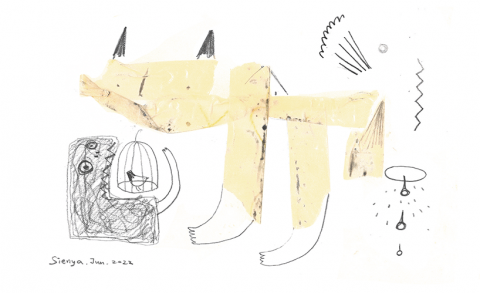 Sienya Illustration - 【 拼貼 】
＿紙膠帶與鉛筆