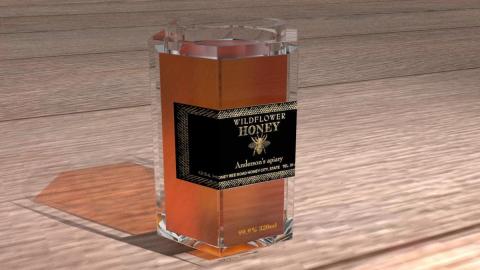 特約建模 - 蜂蜜 商品建模渲染