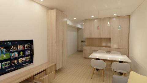 阿銘 - 系統櫃設計3D效果圖2