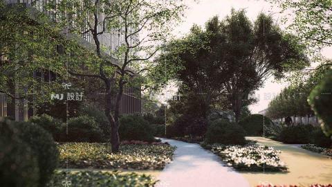 MJ設計.渲染.3D - 渲染-綠色廊道