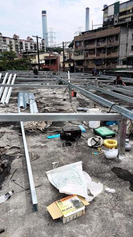 鋼毅工程行 - 頂樓加蓋鐵皮屋頂遮雨棚