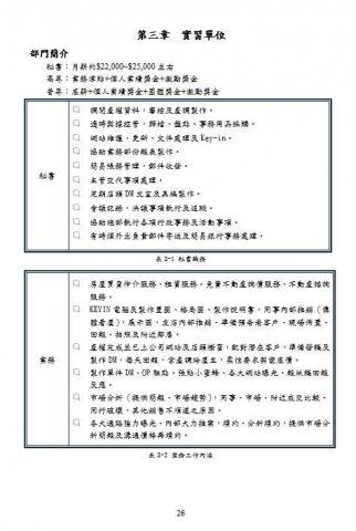 蔘蔘打字員/中打/排版 - 實習報告介意擷取，排版基本上沒問題