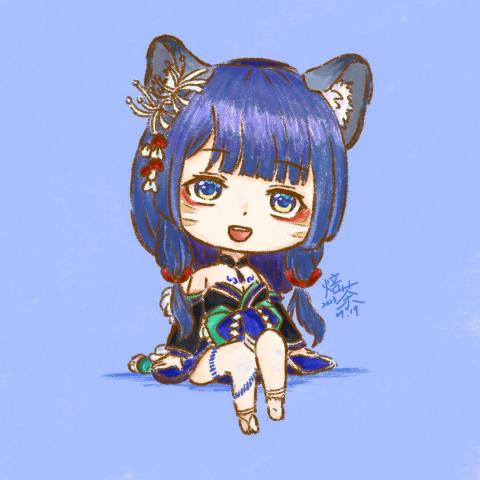 焙茶 -  Q版人物繪製(色鉛筆、蠟筆風格）