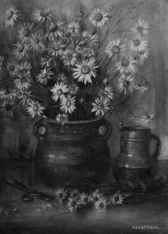 劉蕓瑤 - 炭筆素描