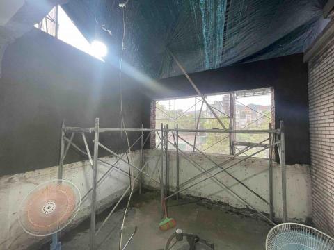 泥作阿漳 - 磚牆打底傍角