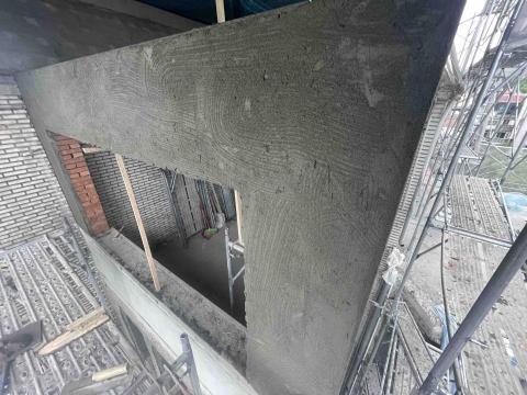 泥作阿漳 - 磚牆打底