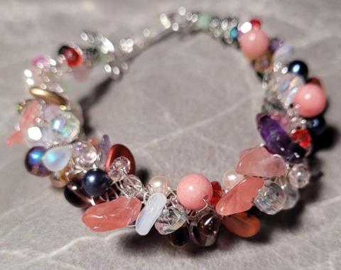 陳心音 - 金屬線包寶石手鍊