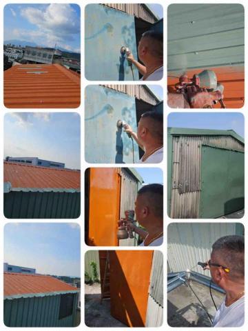 鴻立鴻翔防水有限公司 -  鐵皮除鏽、噴漆