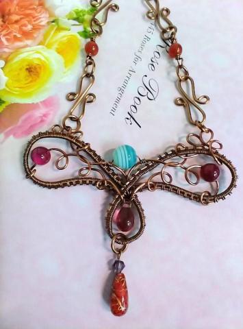 陳心音 - 金屬線包寶石項鍊