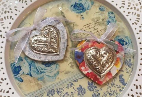 陳心音 - 錫雕+碟古巴特相框吊飾