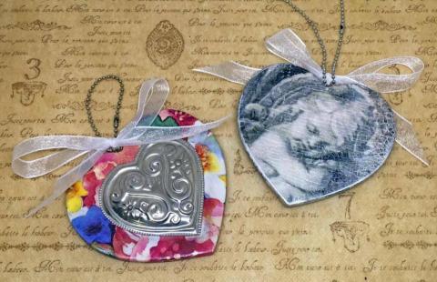 陳心音 - 錫雕+碟古巴特相框吊飾